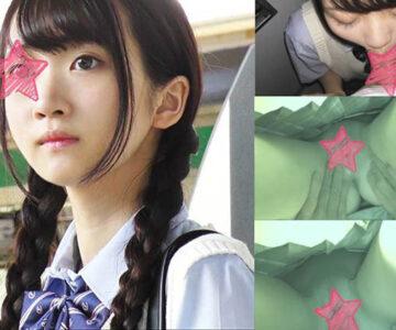 【電車チカン】顔出し制服J○★可憐すぎる奇跡の美少女に生中出し★トイレに連れ込み顔射！