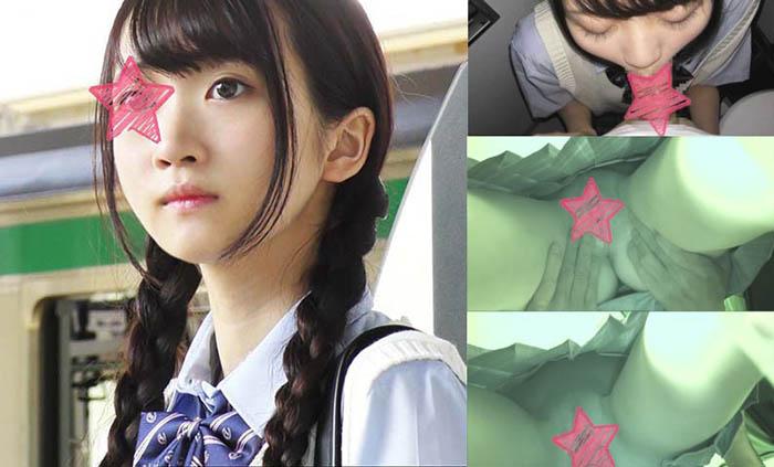 【電車チカン】顔出し制服J○★可憐すぎる奇跡の美少女に生中出し★トイレに連れ込み顔射！
