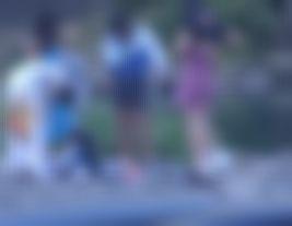 河原で堂々着替える●Cちゃんたち①